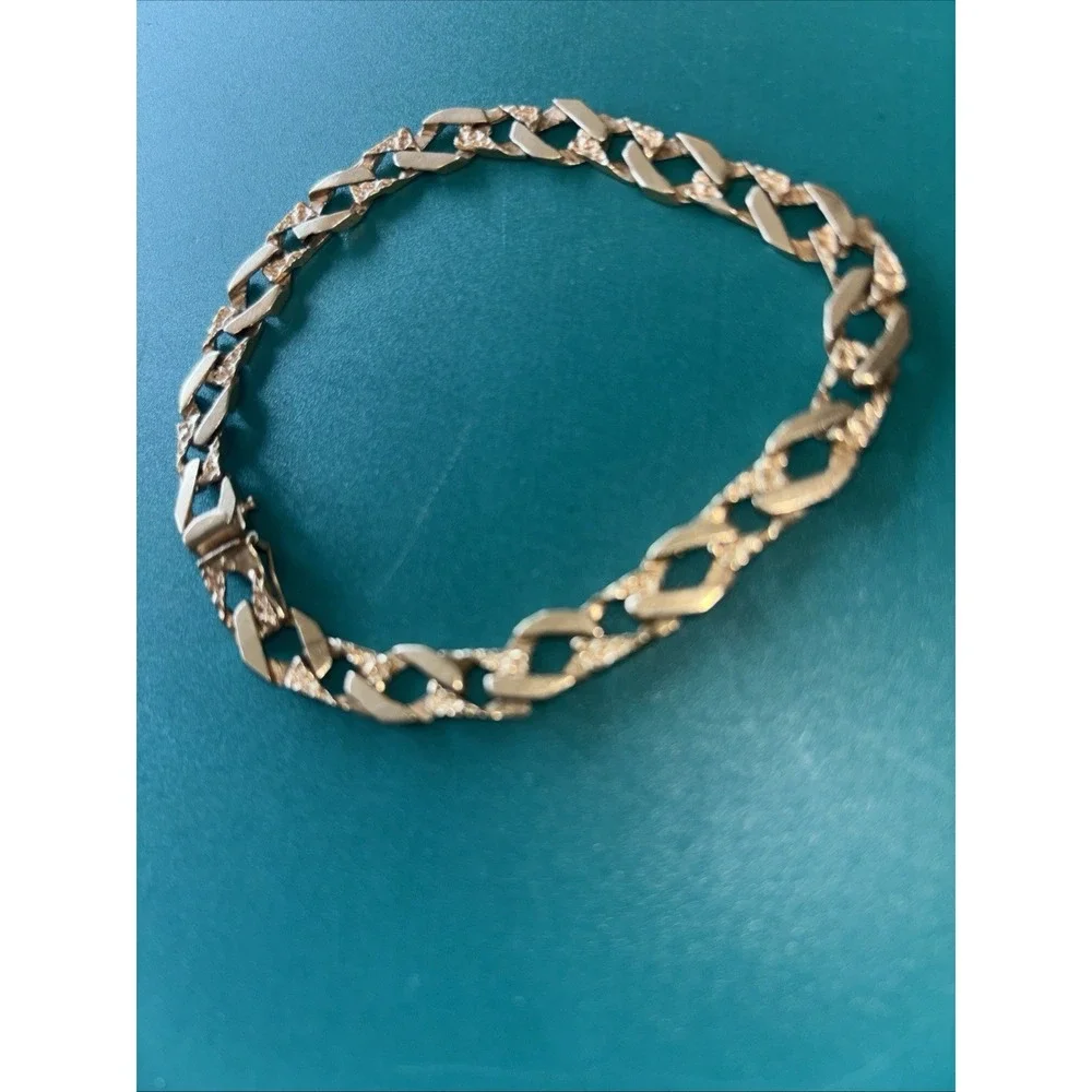 Gold 14k Vintage Men's Curb Link Bracelet